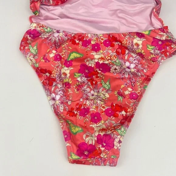 Victoria's Secret Pink Floral 1 Piece Swimsuit Large - Picture 8 of 12